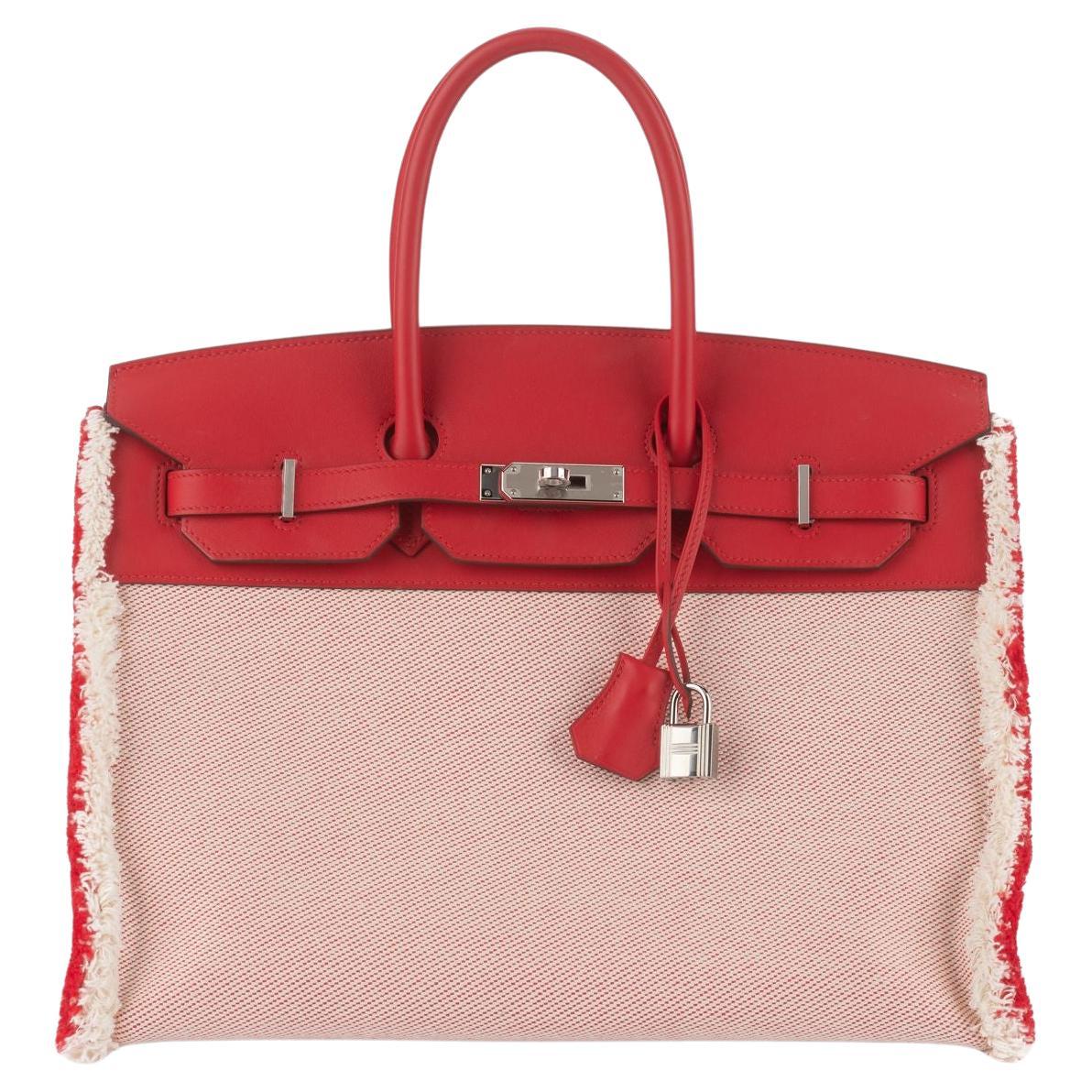 Hermès Swift Twill H Fray Fray Birkin 35 en vente
