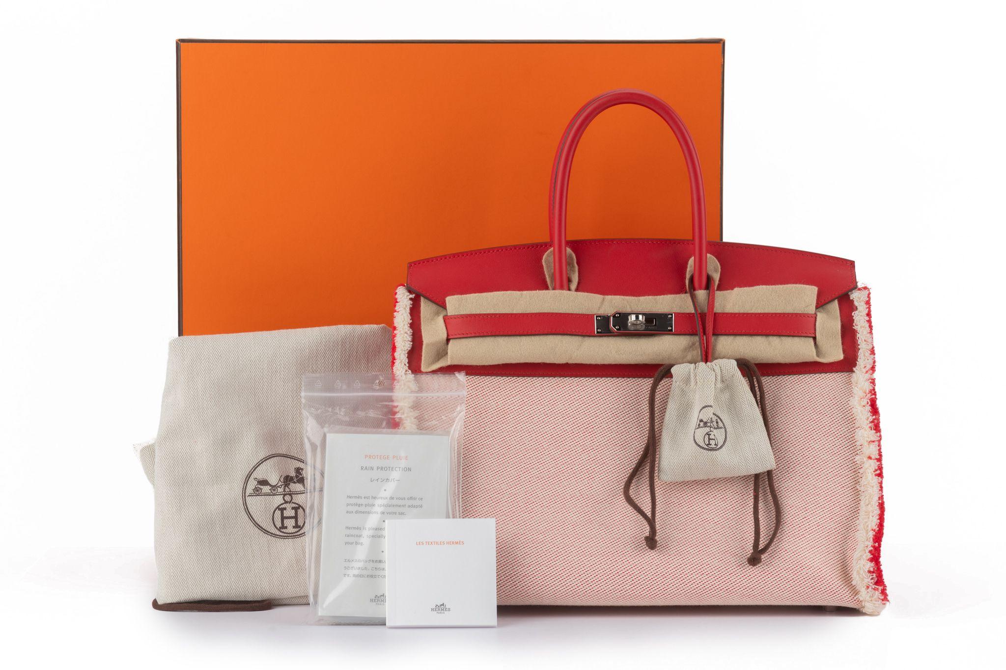 Hermès Swift Twill H Fray Fray Birkin 35 en vente 10