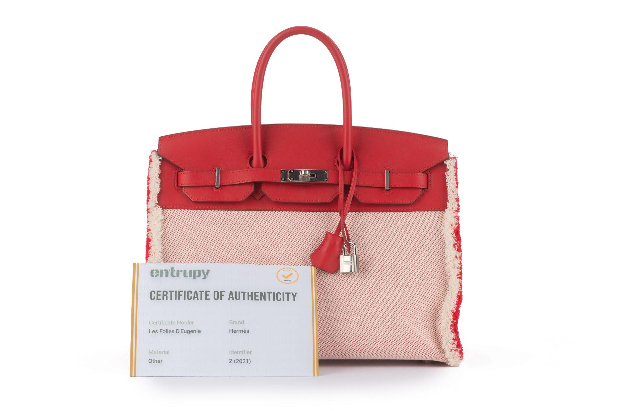 Hermès Swift Twill H Fray Fray Birkin 35 en vente 11