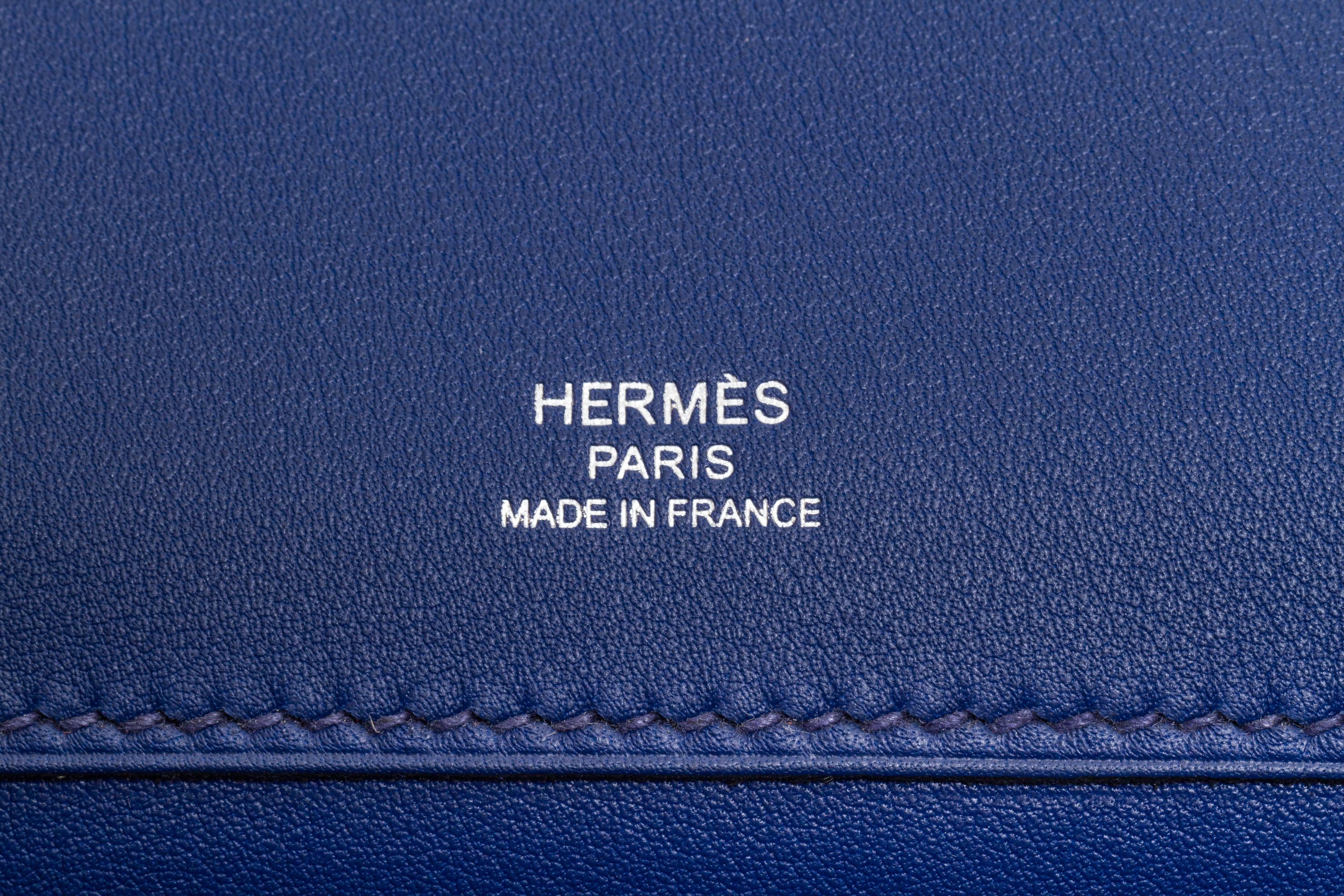 Purple Hermes New Kelly Cut Bleu Saphir