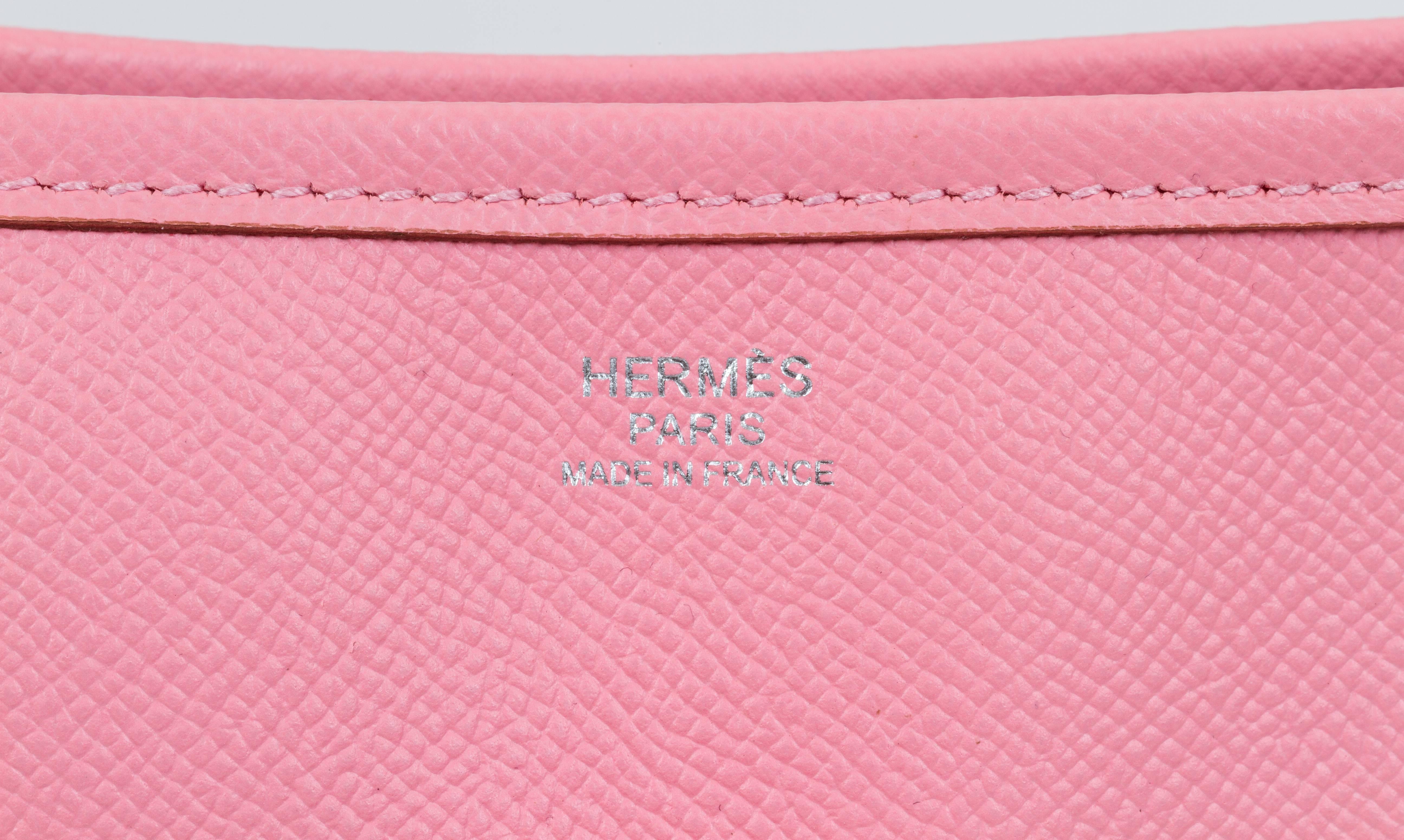 Pink Hermes New Evelyne Rose Confetti GM Bag
