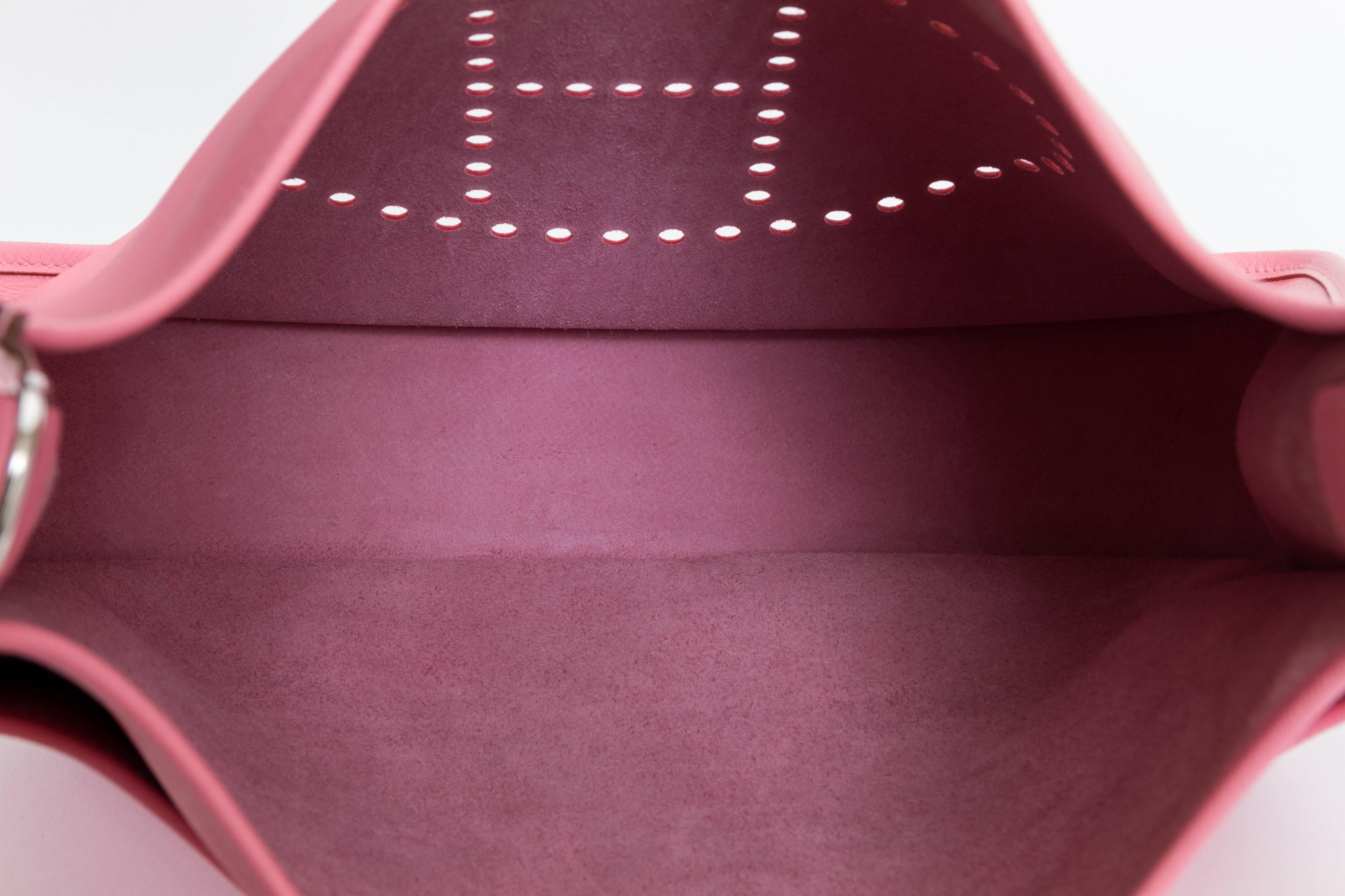 Pink Hermes New Evelyne Rose Confetti GM Bag
