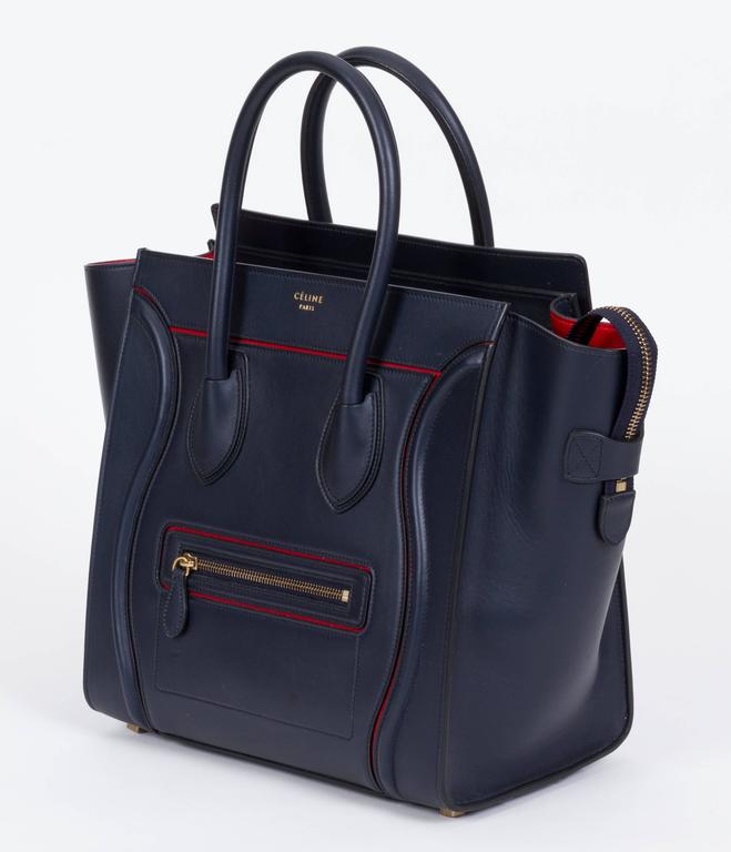 celine mini luggage red