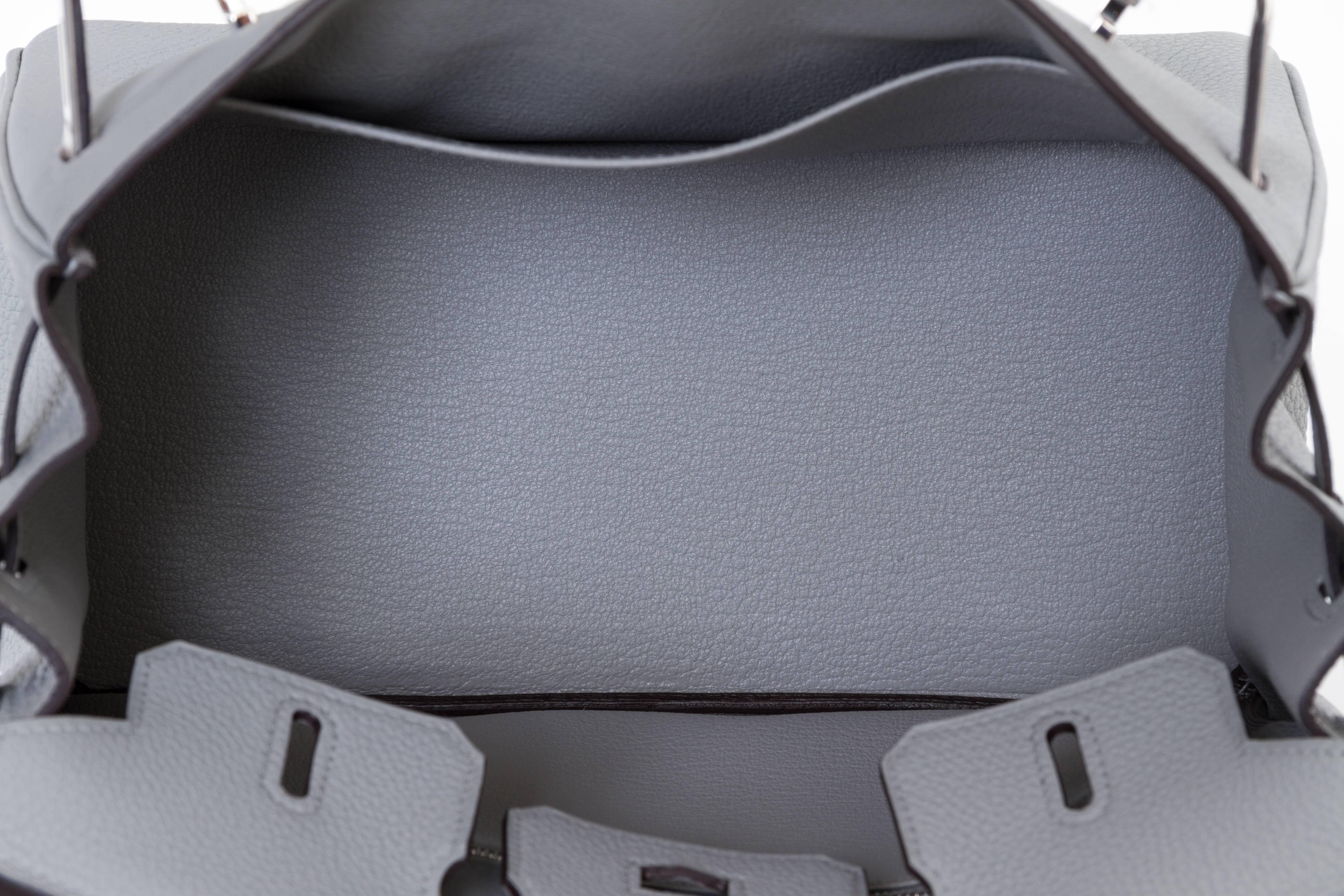 Women's Hermes New Birkin 25 Gris Mouette Togo Bag