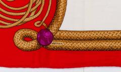 Hermes Silk Cashmere 55" Brandenburg Shawl, Cathy Latham