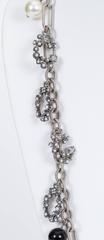 Chanel Coco Pearl Silver Long Necklace