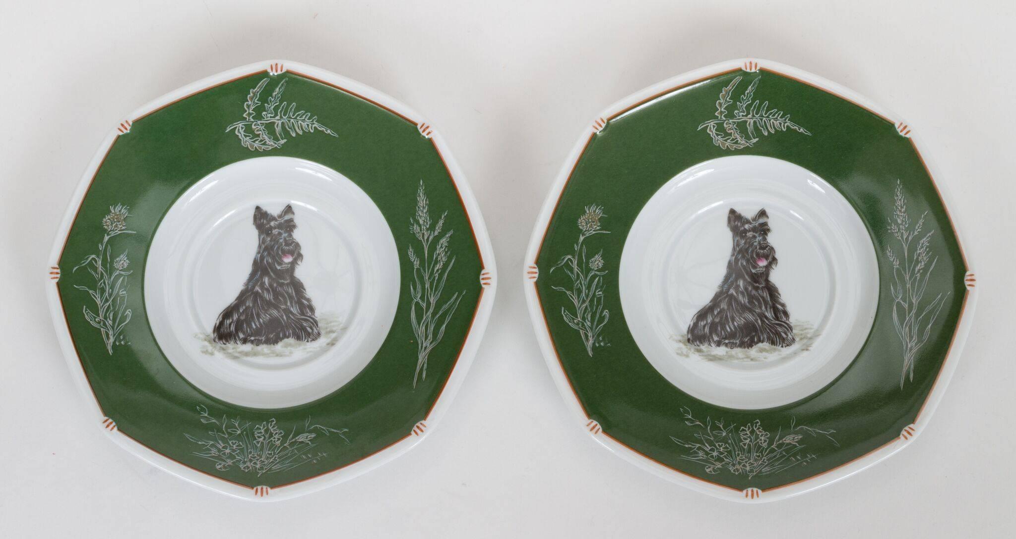 Hermès Scottish Terrier Teacups, S/2 In Excellent Condition In West Hollywood, CA