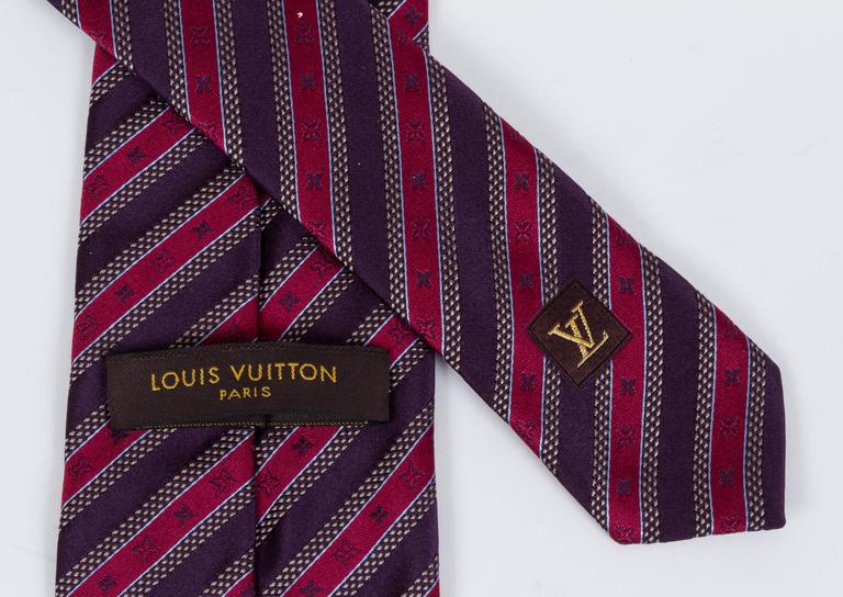 New Louis Vuitton Silk Stripe Tie For Sale at 1stdibs