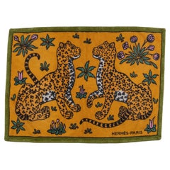 Serviette de plage en léopard Hermès