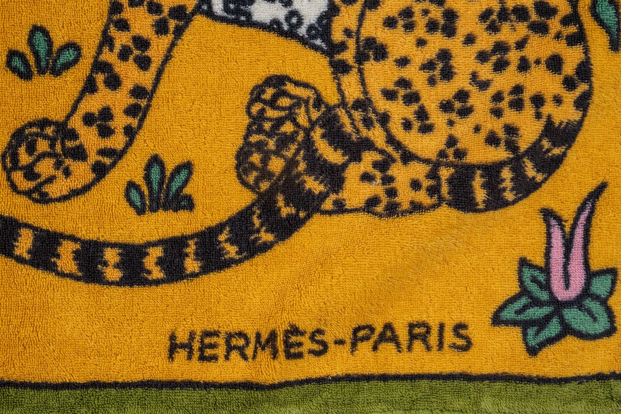 Serviette de plage en léopard Hermès Excellent état - En vente à West Hollywood, CA