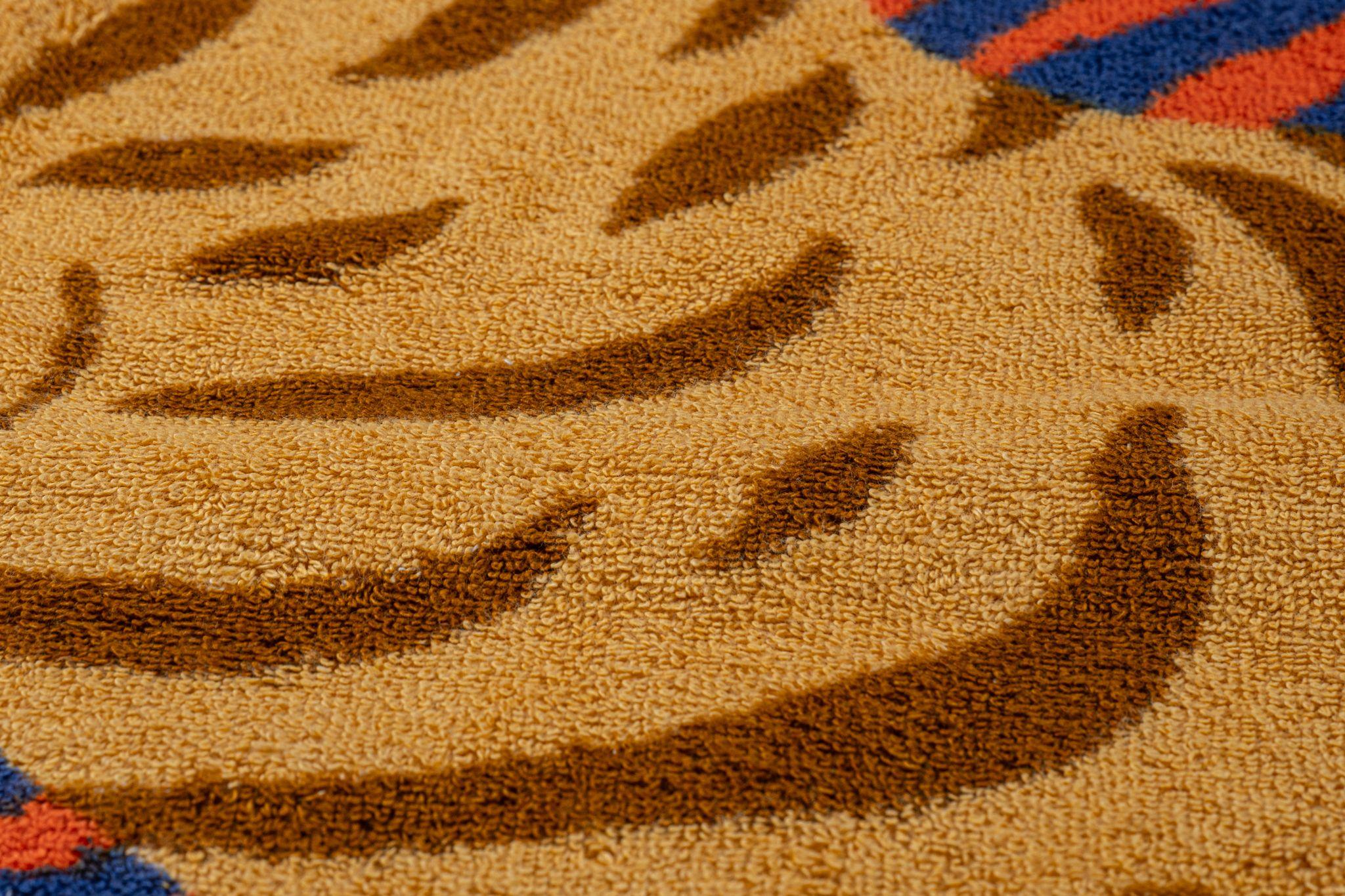 Orange Serviette de plage Hermès Tigre a l'Ananas en vente