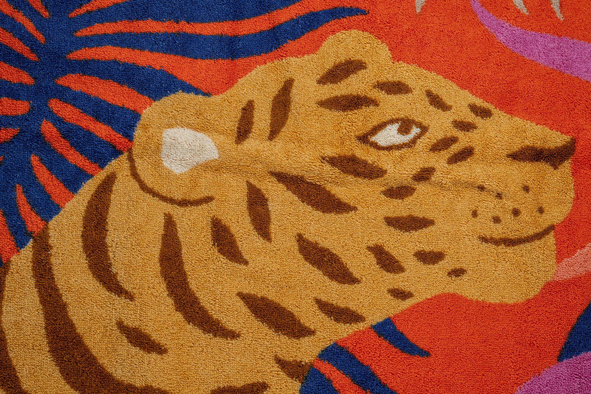 Serviette de plage Hermès Tigre a l'Ananas Unisexe en vente