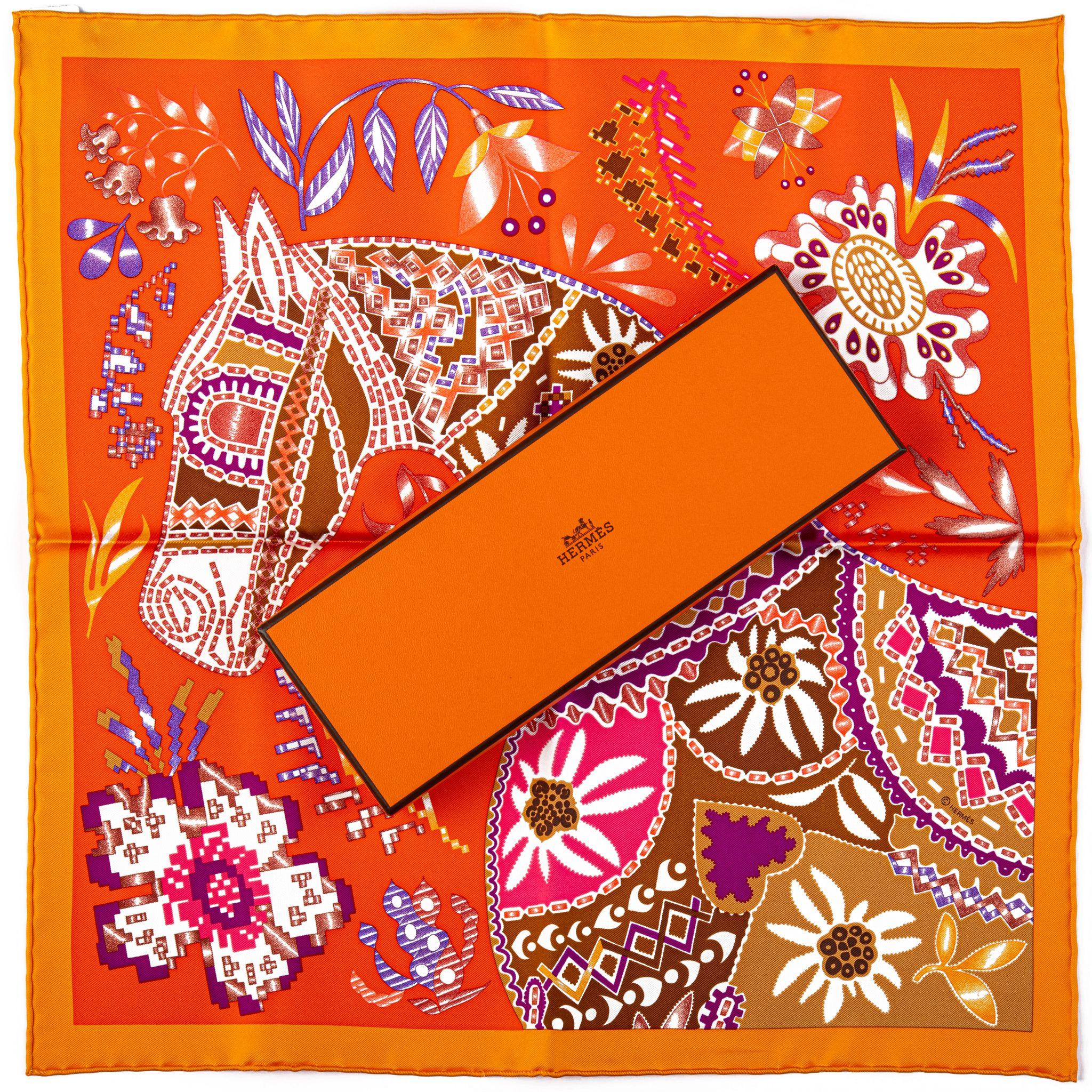 Hermès da collezione bandana multicolore 