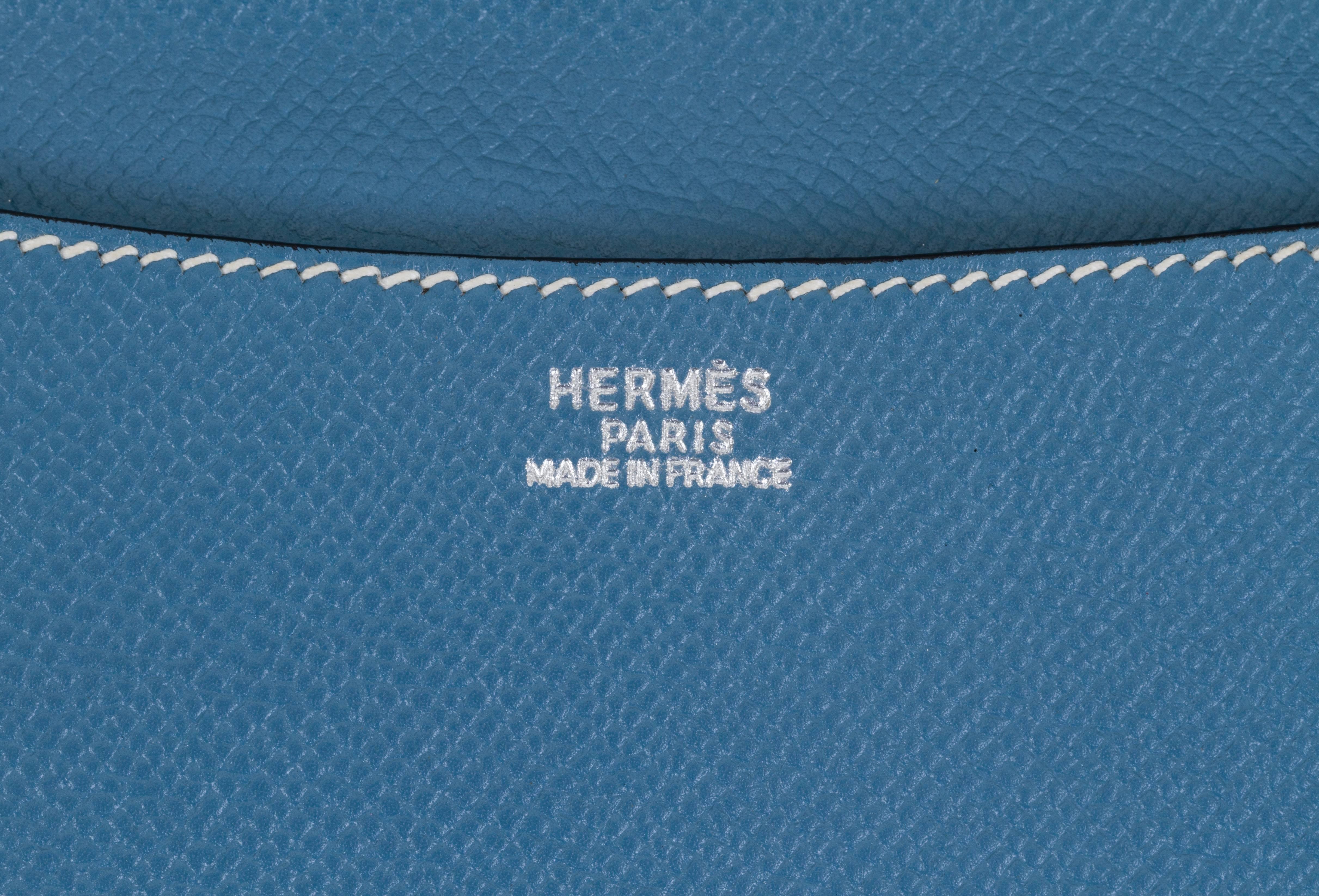 Hermes Blue Jeans Epsom Crossbody Bag 3