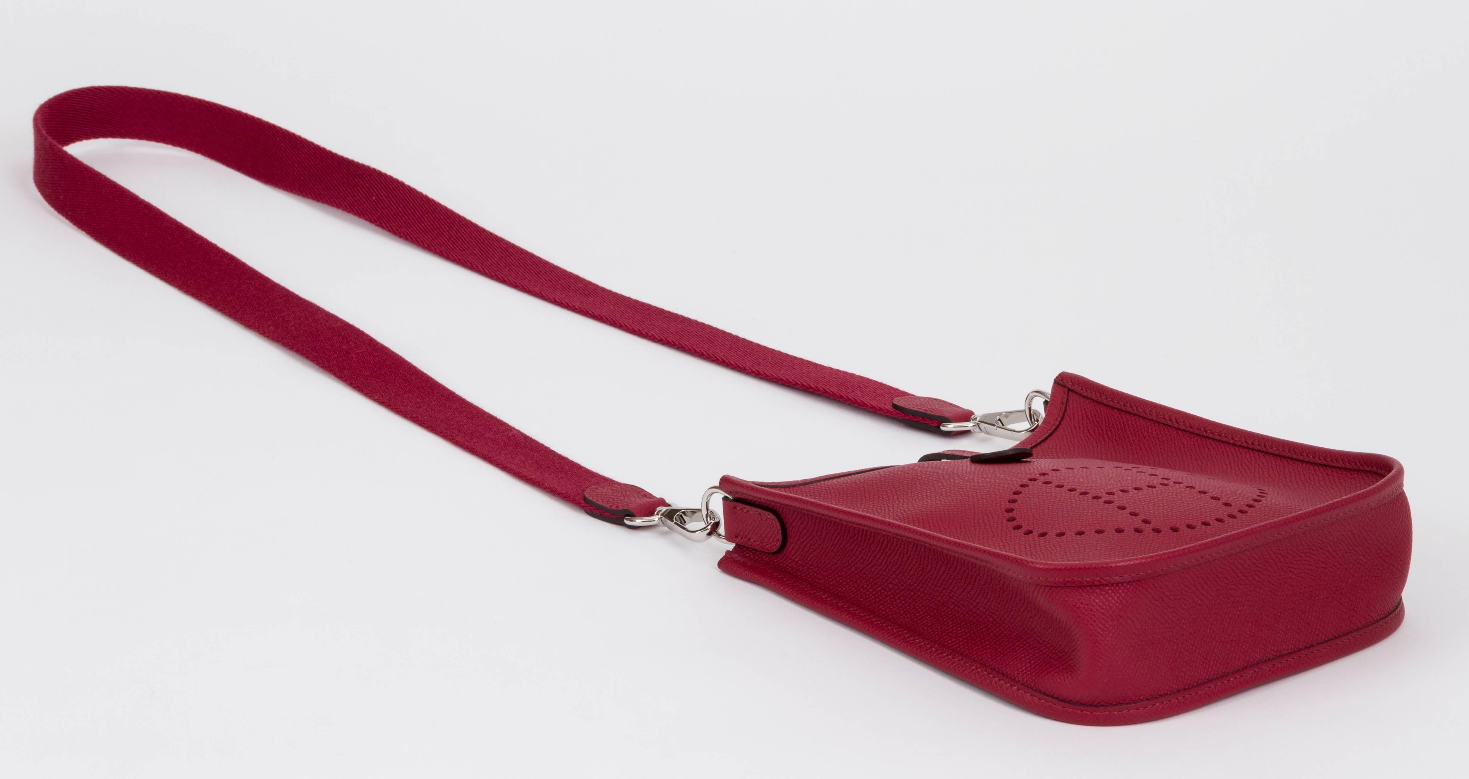 Women's New Hermes Ruby Epsom Evelyne TPM