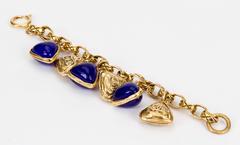 Chanel Blue Gripoix Charm Bracelet