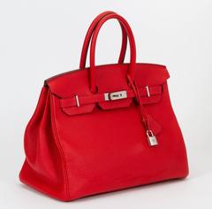 Hermès 35cm geranium Togo Birkin Bag
