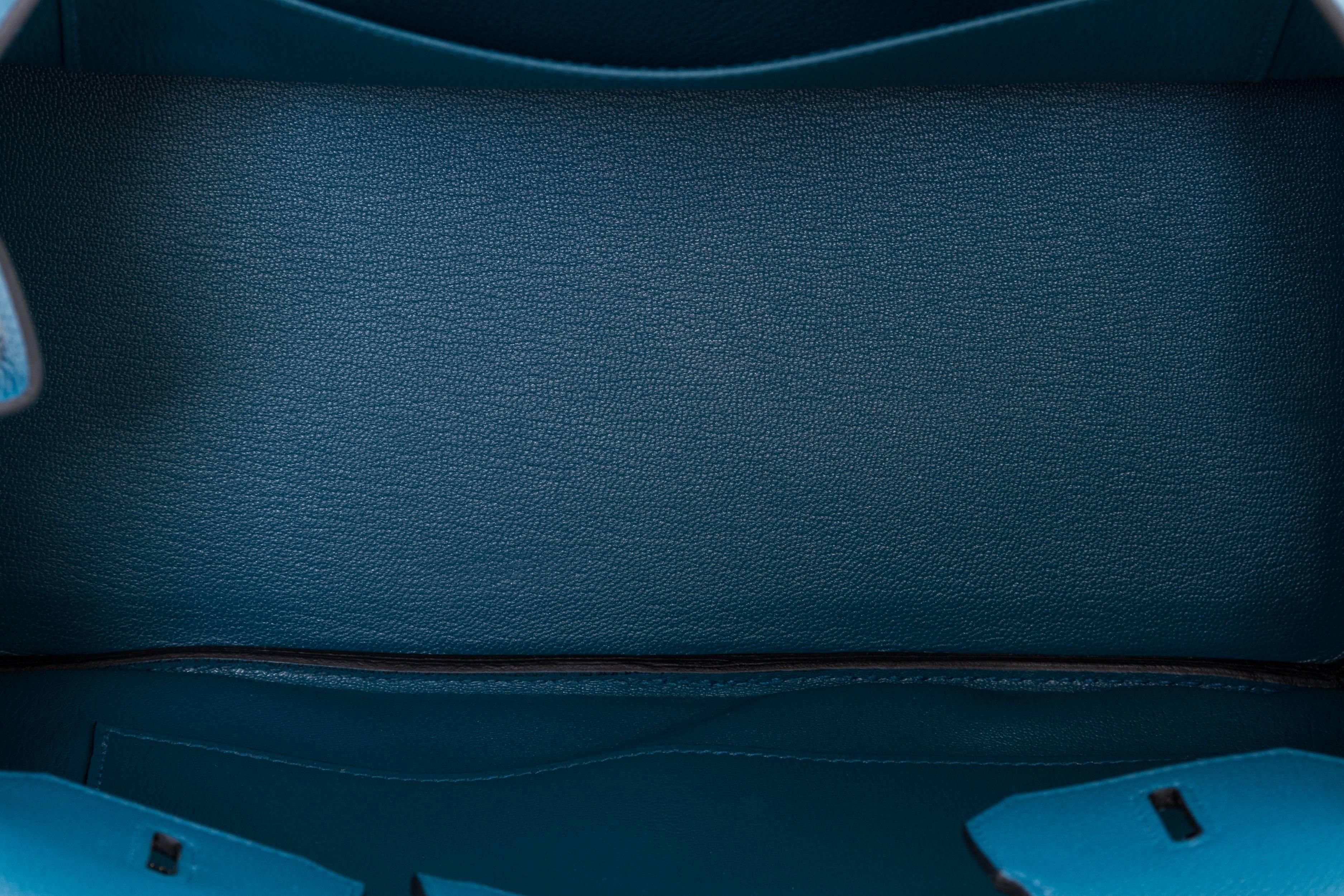 New in Box Hermès 30cm Blue Cobalt Birkin Bag 3