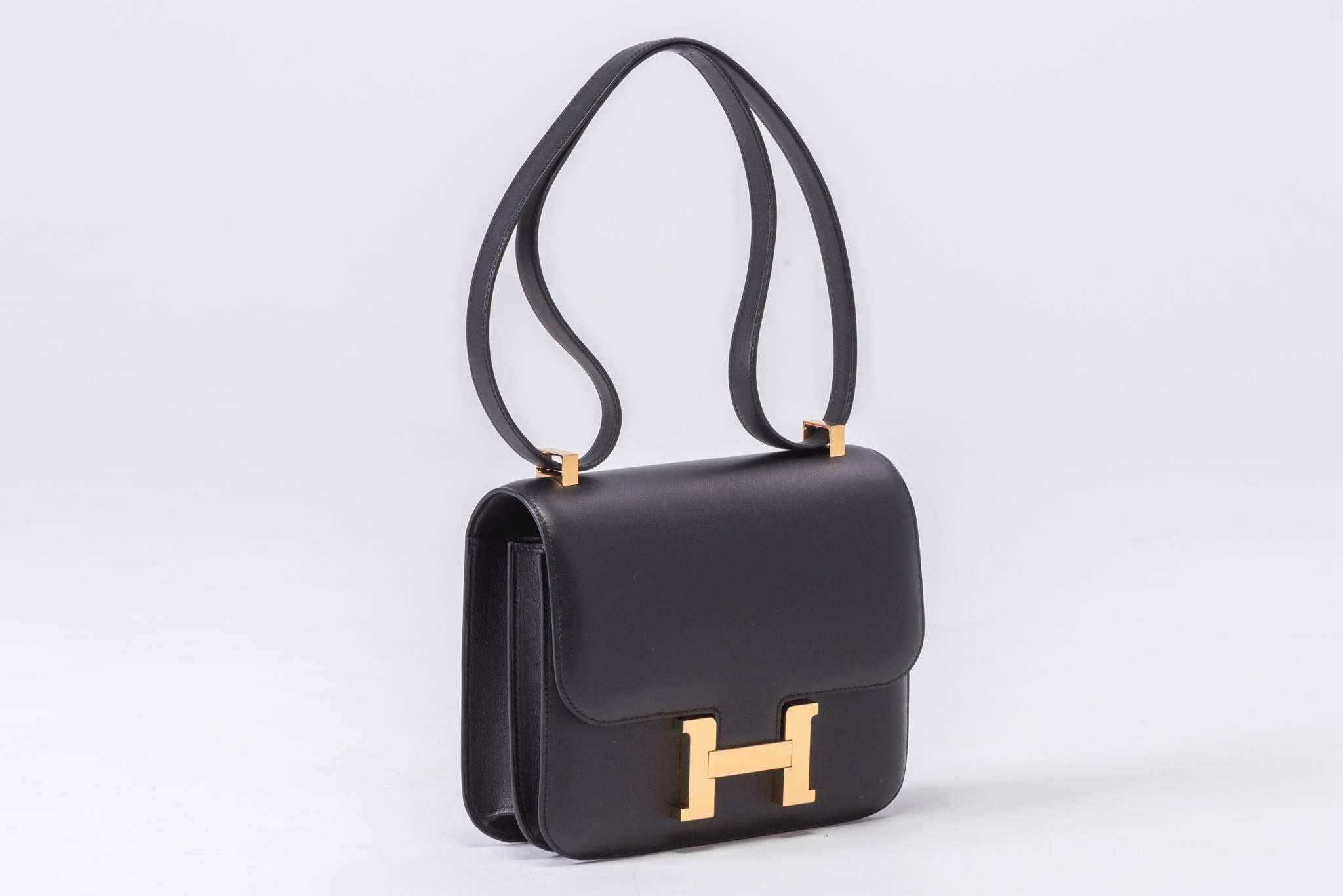 New in Box Hermes Constance III Black Swift Bag In New Condition In West Hollywood, CA
