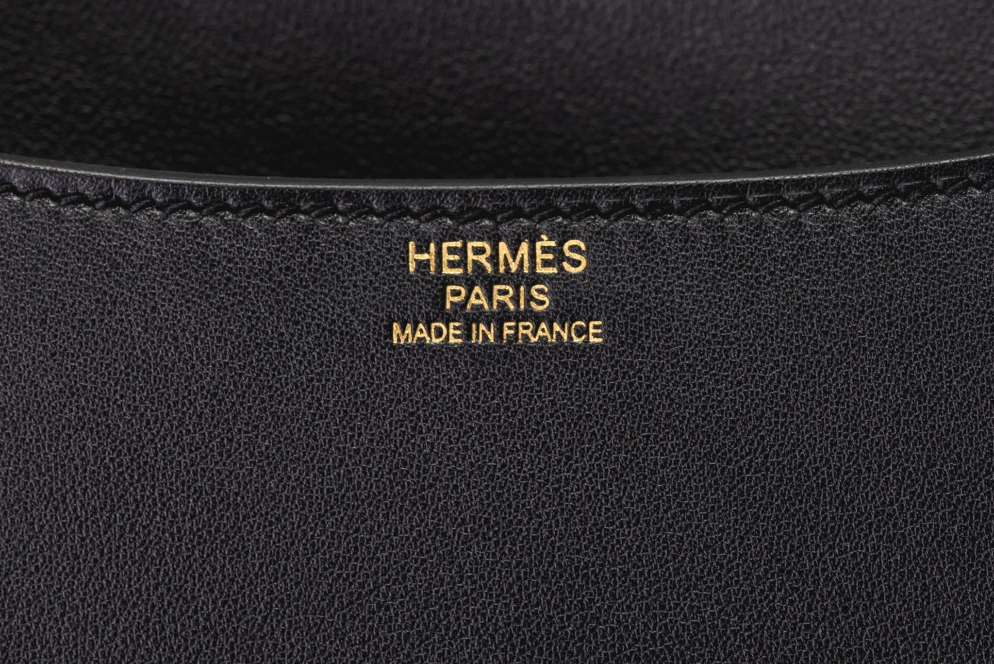 New in Box Hermes Constance III Black Swift Bag 2