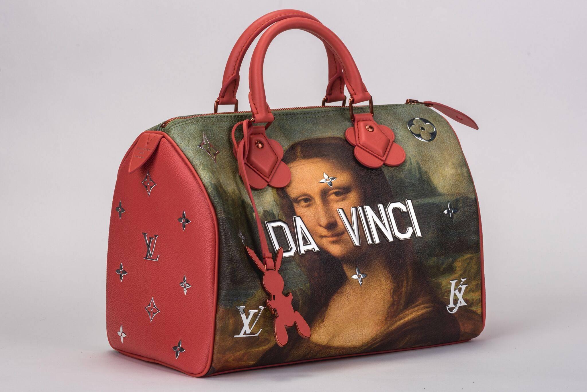 New in Box Vuitton Masters Mona Lisa Jeff Koons Speedy 30 Bag at ...