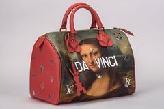 New in Box Vuitton Masters Mona Lisa Jeff Koons Speedy 30 Bag
