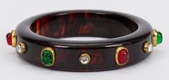 Chanel Bakelite Gripoix Bangle Bracelet