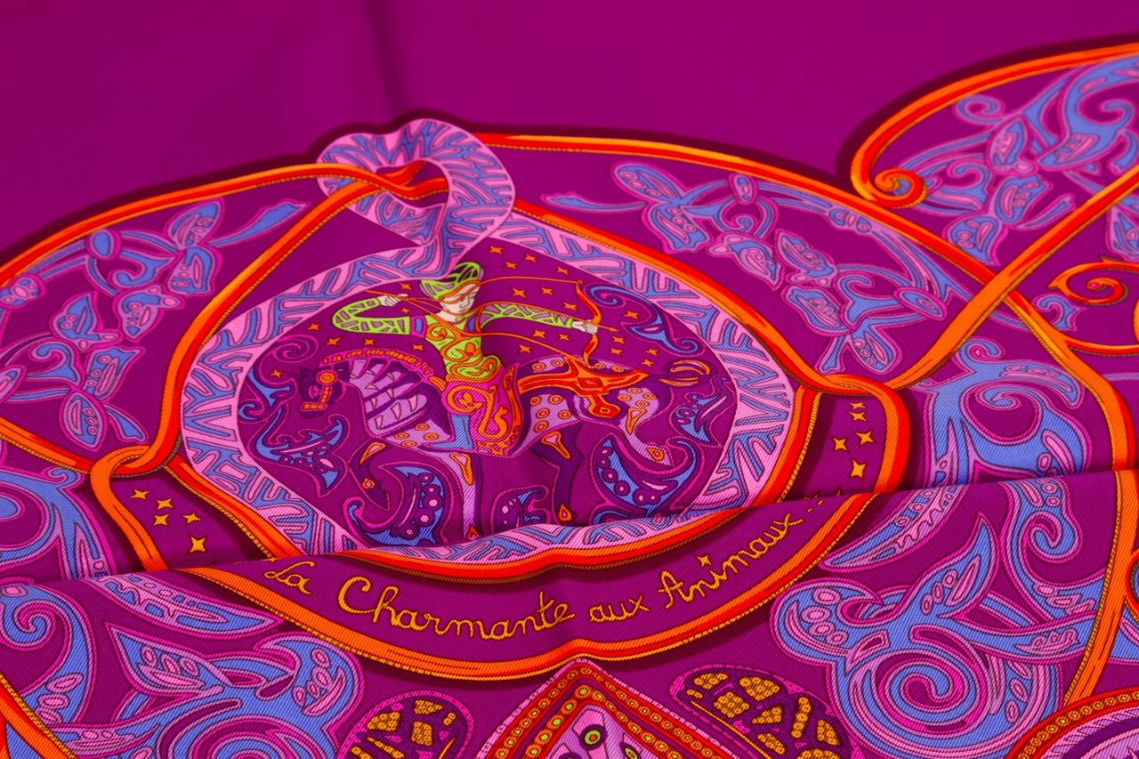 Hermès "la Charmante Aux Animaux" Scarf View 2