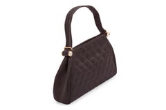 Sac de soirée Chanel en satin noir