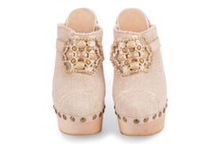 Chanel Jeweled Platform Clog 38