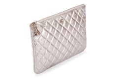Chanel Metallic Crinkled Clutch