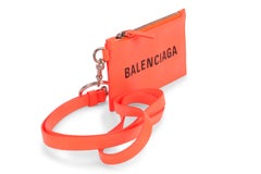 Balenciaga Card Case Strap Orange NIB