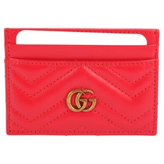 Gucci Marmont Card Case Red NIB