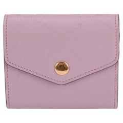 Gucci GG Lavender Tri-Fold Wallet NIB