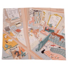 Foulard en soie Hermès « NIB Mystère Au 24 »