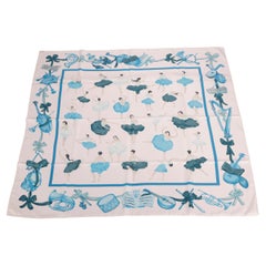 Hermès "La Danse" White Rare Silk Scarf