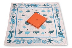 Hermès "La Danse" White Rare Silk Scarf