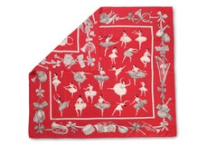 Pañuelo de seda rojo «La Danse» de Hermès