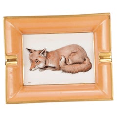 Cendrier en porcelaine Hermès « Fox Laying »