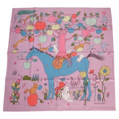 Hermès "Le Pommier" Scarf Pink NIB