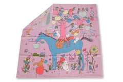 Hermès "Le Pommier" Scarf Pink NIB