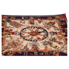 Hermès"Kachinas" Pleated Silk Scarf