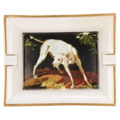 Cendrier en porcelaine « Chien de chasse » d'Hermès
