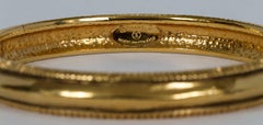 Vintage Chanel Gold Plated Bangle Bracelets - Set of 3