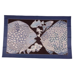 Hermès "Grands Fonds" Blue Beach Sarong