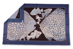 Hermès "Grands Fonds" Blue Beach Sarong