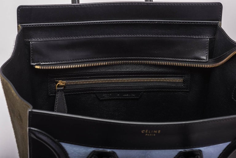 Celine Tricolor Pony Hair Mini Luggage Bag For Sale at 1stDibs celine
