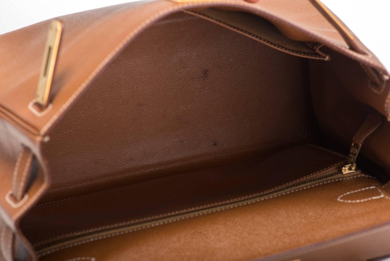 Neutral Hermès Kelly Retourne 28cm handbag