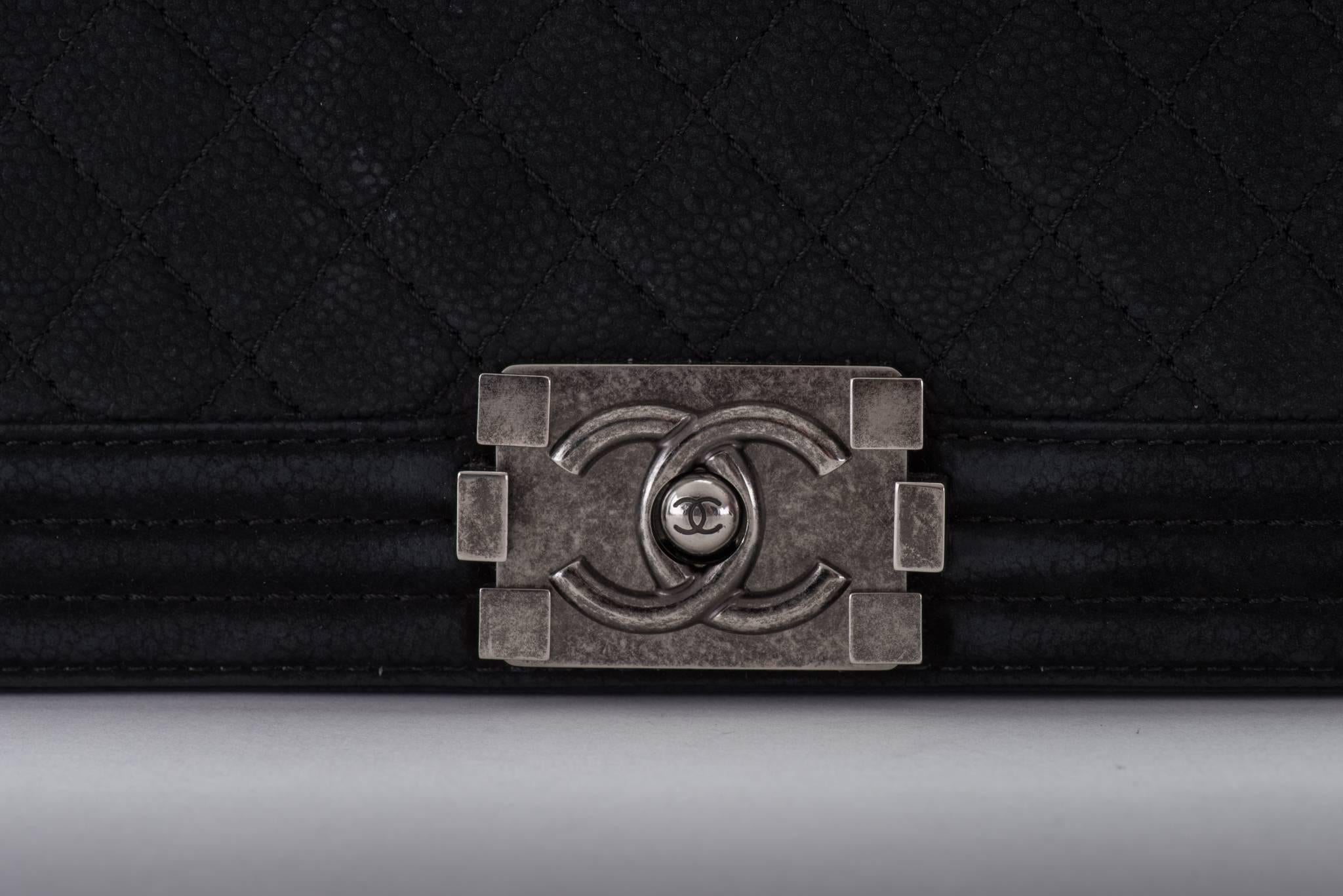 New in Box Chanel Matte Caviar Jumbo Boy Bag 2