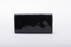 New Gucci Black Patent Jewel Clutch
